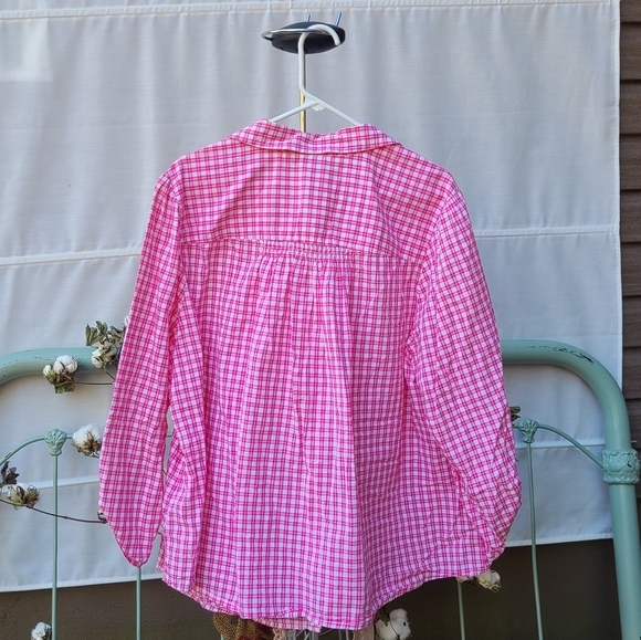 COPY - Laura Scott Plus Size Pink and White Top 3X - Picture 2 of 4